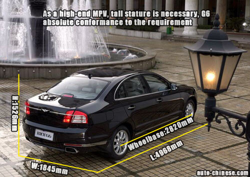 As a high-end MPV, tall stature is necessary, G6 absolute conformance to the requirement